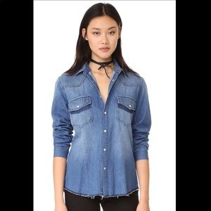 CK Jeans two-tone denim shirt